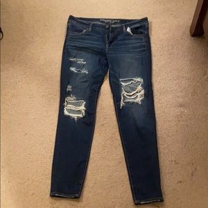 Distressed American Eagle Jeggings